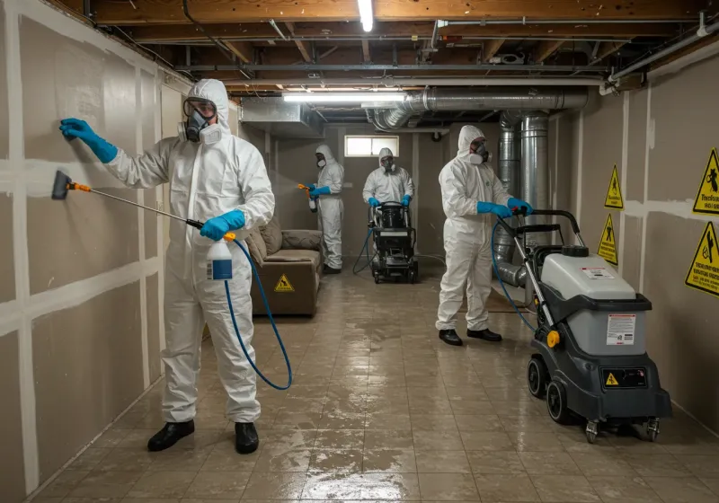 Basement Moisture Removal and Structural Drying process in Kailua, HI